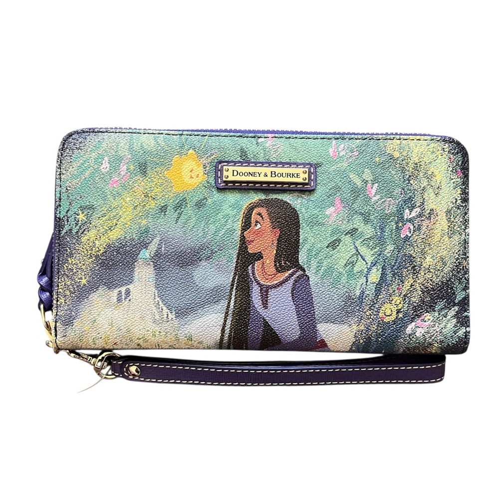 Dooney & Bourke Disney Park Wish Asha Star Zip Up Wristlet Wallet New with Tags